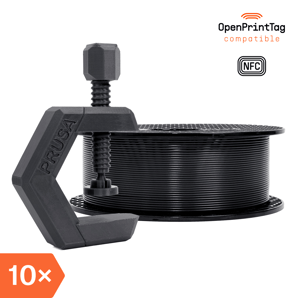 Prusament PETG Matte Black 1kg (NFC) – Multipack 10 pcs
