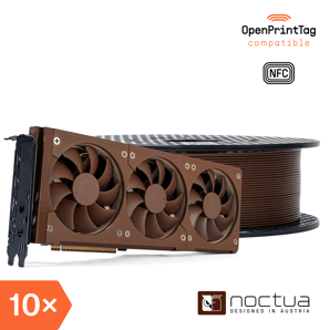Prusament PETG Matte Noctua Brown 1kg (NFC) – Multipack 10 pcs