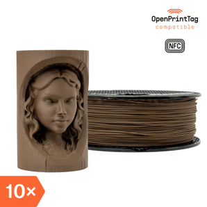 Prusament Woodfill Chocolate Brown 1kg (NFC) – Multipack 10 pcs