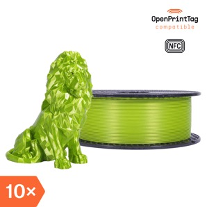 Prusament PLA Blend Lime Green 1kg (NFC) – Multipack 10 pcs