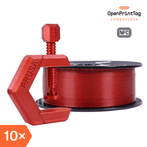 Prusament PETG Carmine Red 1kg (NFC) – Multipack 10 pcs