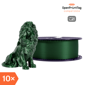 Prusament PLA Galaxy Green 1kg (NFC) – Multipack 10 pcs