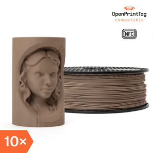 Prusament Woodfill Pastel Brown 1kg (NFC) – Multipack 10 pcs